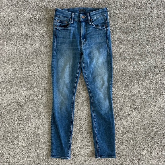 Mother High Waisted Looker Ankle Jean Hop on Hop Off Size 24 - Picture 1 of 8